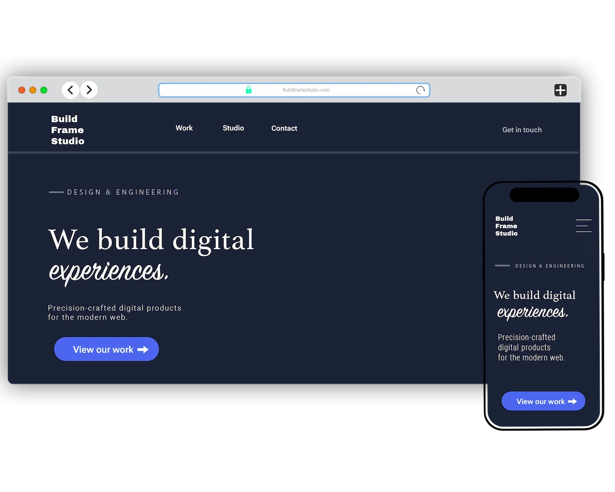 Build Frame Studio Hero